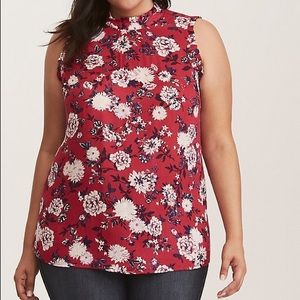 NWT pink/red floral top